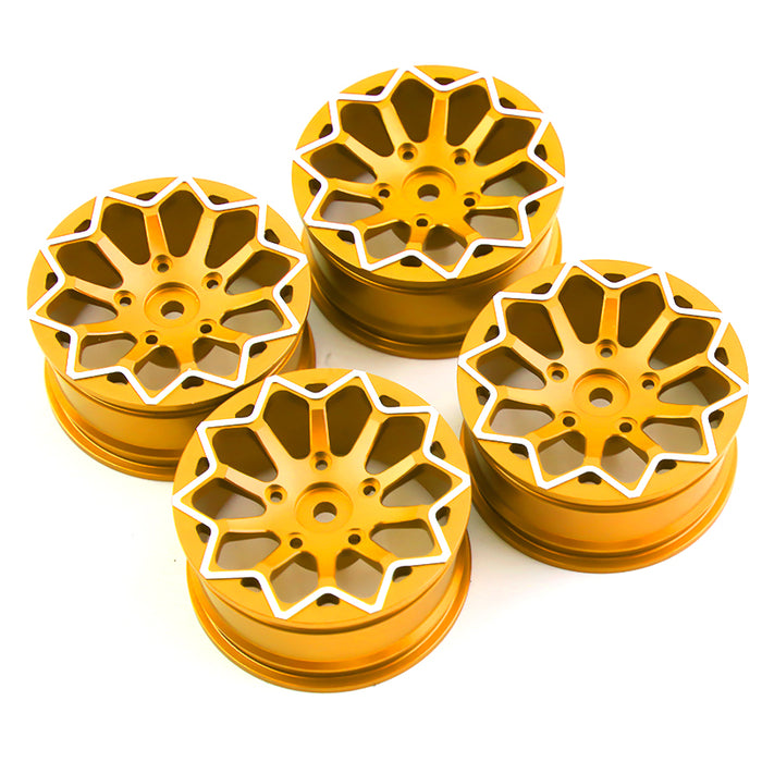 10 Spoke Alloy Wheel Set (4) for 1/10 Drift Racing W=26mm