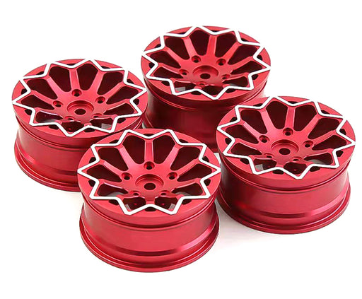 10 Spoke Alloy Wheel Set (4) for 1/10 Drift Racing W=26mm