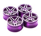 Dual 5 Spoke Alloy Wheel Set (4) for 1/10 On-Road Touring W=26mm