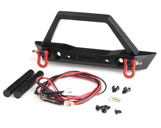 Realistic Metal Front Bumper w/ LED for Traxxas TRX-4 & Axial SCX-10