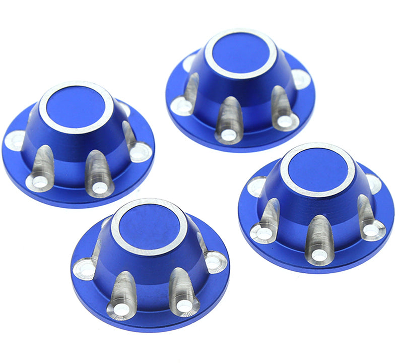 Alloy Machined Center Wheel Hub Caps (4) for Axial SCX6