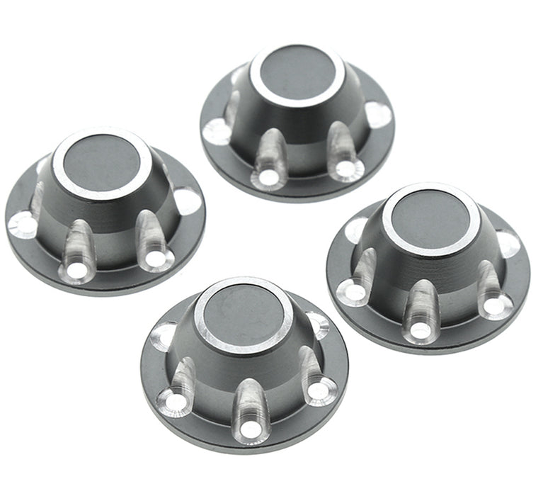 Alloy Machined Center Wheel Hub Caps (4) for Axial SCX6