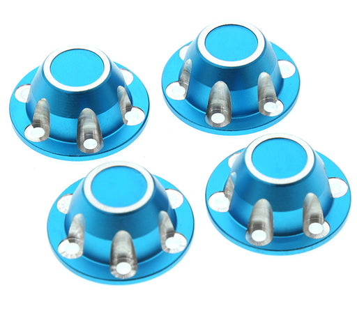 Alloy Machined Center Wheel Hub Caps (4) for Axial SCX6
