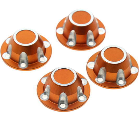 Alloy Machined Center Wheel Hub Caps (4) for Axial SCX6