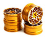 Dual 10 Spoke Alloy Wheel Set (4) for 1/10 On-Road Touring W=26mm