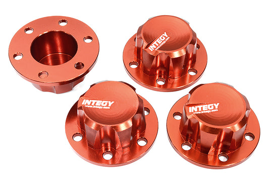 Billet Machined Alloy Wheel Hub Caps for Axial SCX6 Crawler