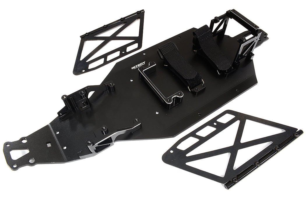 Black Billet Machined Chassis Upgrade Conversion Kit for Losi 2WD 22S Drag Car