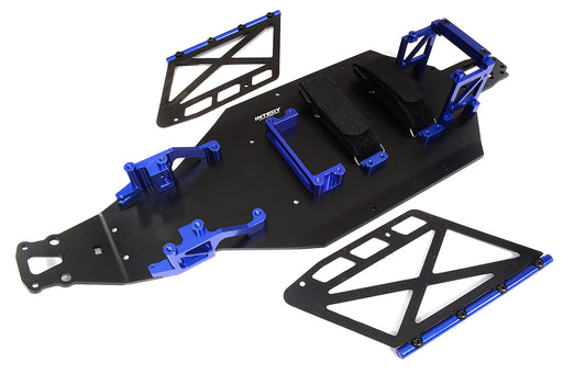 Blue Billet Machined Chassis Upgrade Conversion Kit for Losi 2WD 22S Drag Car