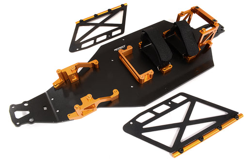 Orange Billet Machined Chassis Upgrade Conversion Kit for Losi 2WD 22S Drag Car