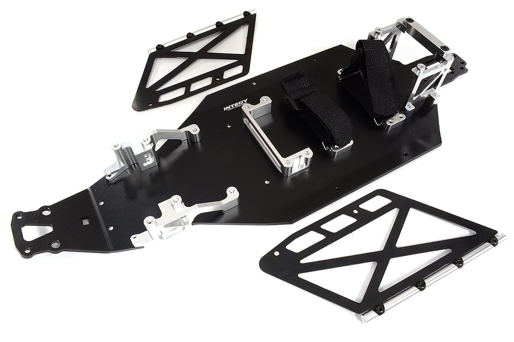 Silver Billet Machined Chassis Upgrade Conversion Kit for Losi 2WD 22S Drag Car