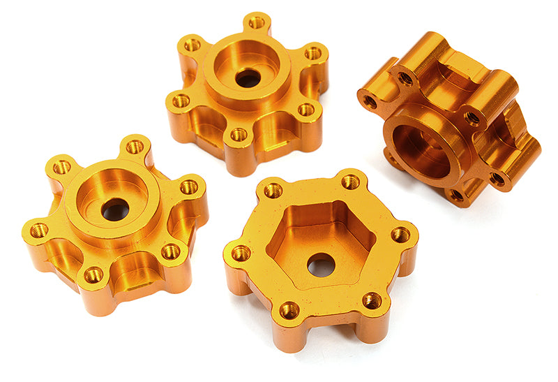 Billet Machined 17mm Hex-to-6 Bolt Wheel Adapters for Losi LMT 4WD Monster Truck