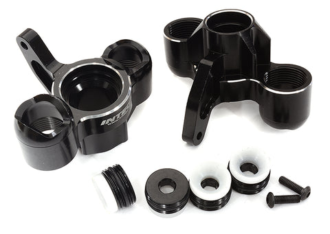 Black Billet Machined Steering Knuckles Upgrade for Arrma 1/8 Kraton 6S BLX V5