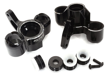 Black Billet Machined Steering Knuckles Upgrade for Arrma 1/8 Kraton 6S BLX V5