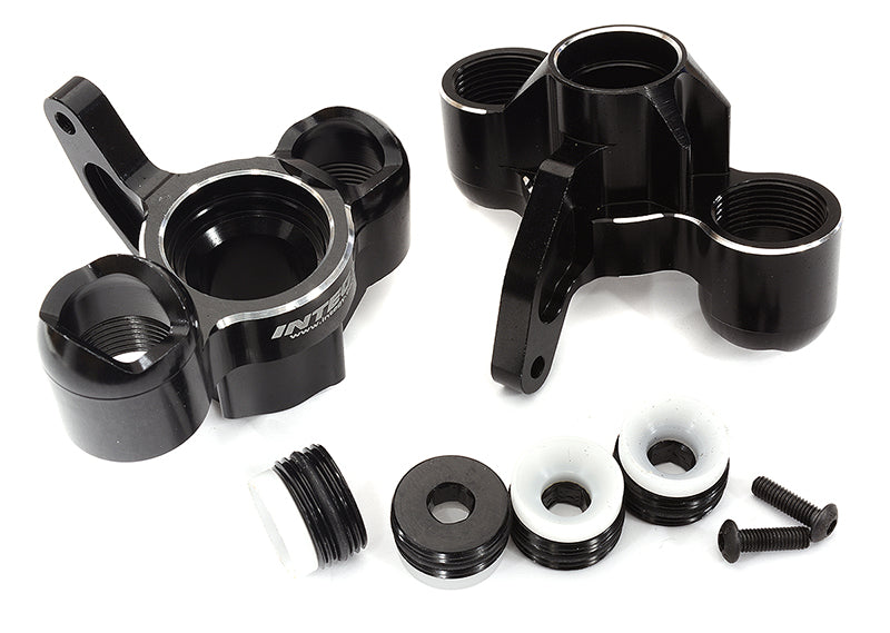 Black Billet Machined Steering Knuckles Upgrade for Arrma 1/8 Kraton 6S BLX V5