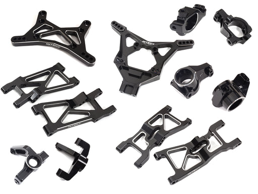 Black Billet Machined Suspension Upgrade Kit for Losi 1/10 2WD 22S Drag Car