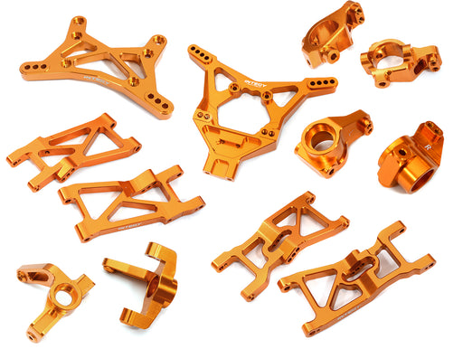 Orange Billet Machined Suspension Upgrade Kit for Losi 1/10 2WD 22S Drag Car