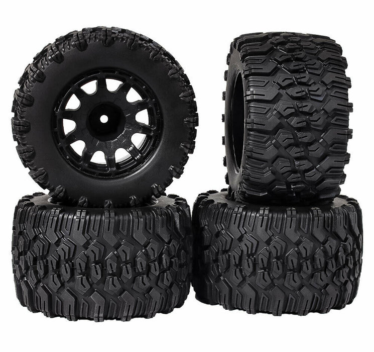 Wheel & Tire Set w/ 12mm Hex for 1/10 Off-Road (O.D.=124mm)