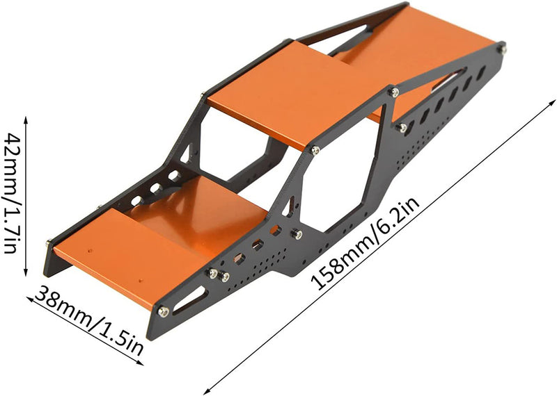 Aluminum Machined Main Chassis Conversion for Axial 1/24 SCX24 Deadbolt & C10