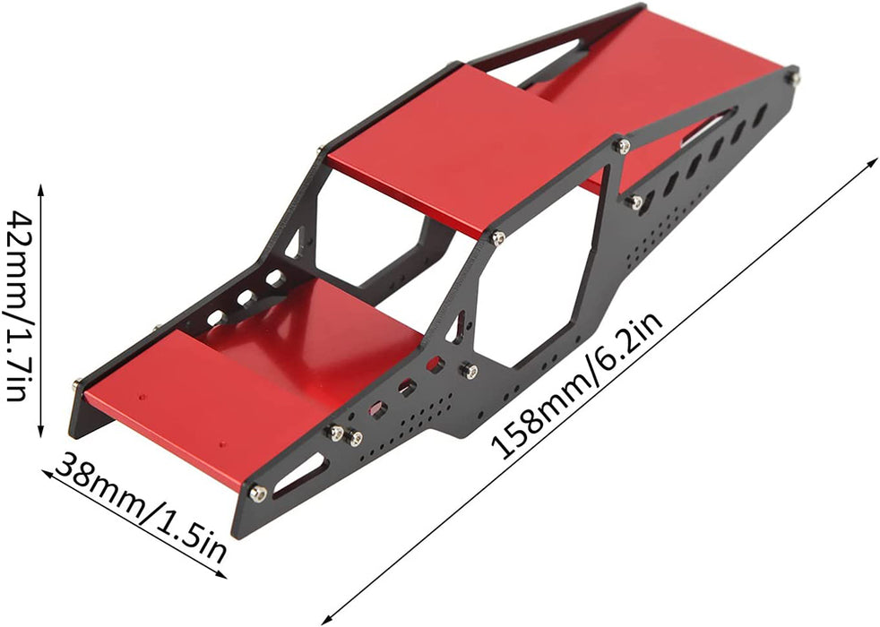 Aluminum Machined Main Chassis Conversion for Axial 1/24 SCX24 Deadbolt & C10