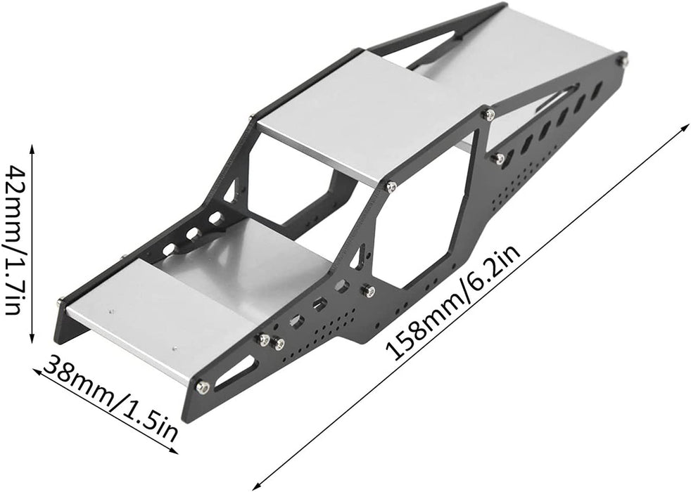 Aluminum Machined Main Chassis Conversion for Axial 1/24 SCX24 Deadbolt & C10