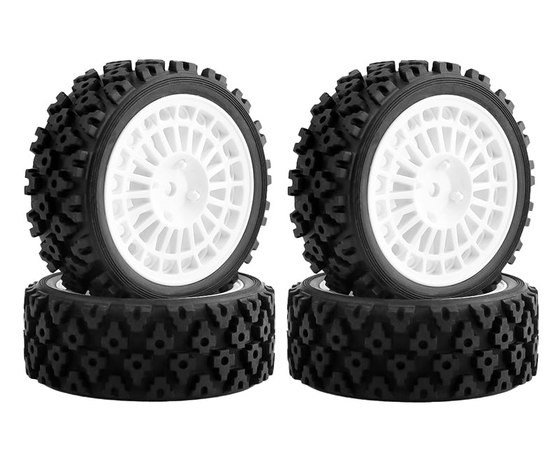 All Terrain Tire & Wheel Set for Tamiya TT01, TT02 & XV-01