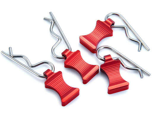 Aluminum Alloy Easy Pulls (4) w/ Body Clips for Axial SCX6 Crawler & 1/6 Scale