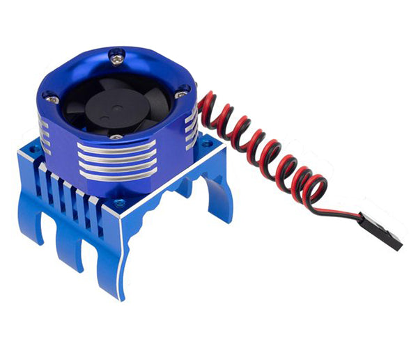 42mm Motor Heatsink + 30x30mm Cooling Fan w/ Color LED for 1/10 & 1/8
