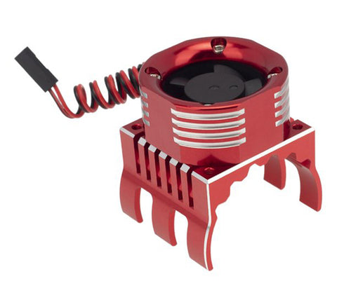 42mm Motor Heatsink + 30x30mm Cooling Fan w/ Color LED for 1/10 & 1/8