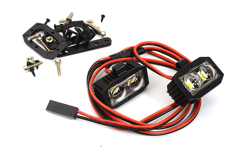 Realistic Bright Spot LED (2x2) Light Set for 1/10 Off-Road Vehicles