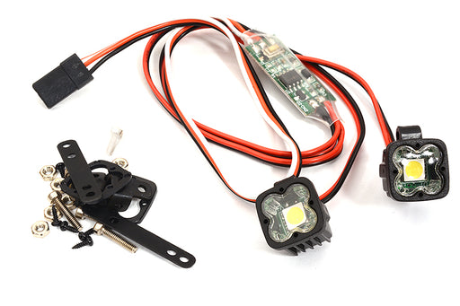Realistic Bright Spot LED (1x2) Light Set w/ Controller for 1/10 Off-Road
