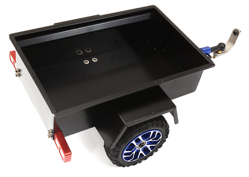 Realistic Metal Cargo Utility Box Trailer for 1/24 Scale RC 144x91x53mm