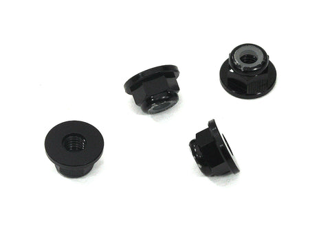 Color Alloy Metal M3 Size Hex Lock Nut Flanged 4pcs