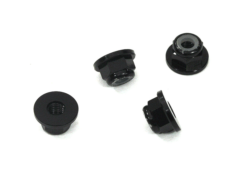 Color Alloy Metal M3 Size Hex Lock Nut Flanged 4pcs