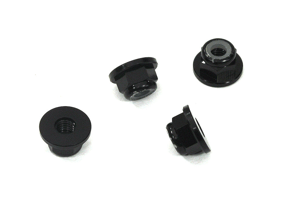 Color Alloy Metal M3 Size Hex Lock Nut Flanged 4pcs