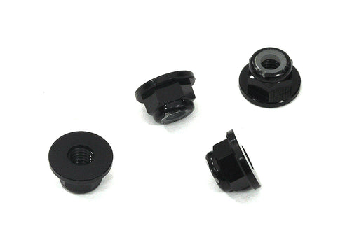 Color Alloy Metal M3 Size Hex Lock Nut Flanged 4pcs