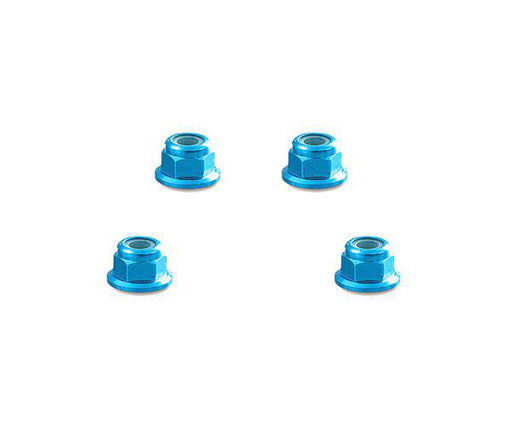Color Alloy Metal M3 Size Hex Lock Nut Flanged 4pcs