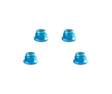 Color Alloy Metal M3 Size Hex Lock Nut Flanged 4pcs