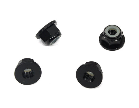 Color Alloy Metal M4 Size Hex Lock Nut Flanged 4pcs
