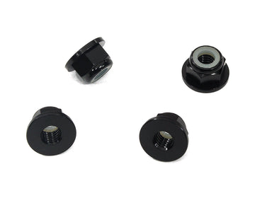 Color Alloy Metal M4 Size Hex Lock Nut Flanged 4pcs