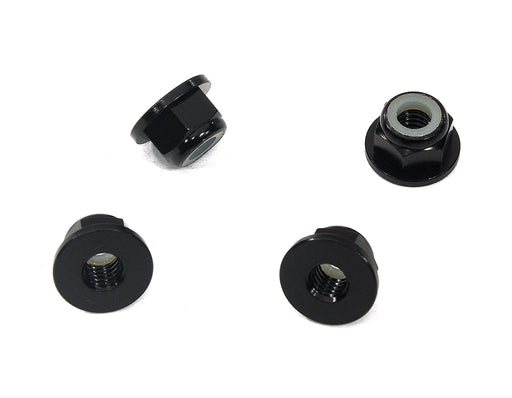 Color Alloy Metal M4 Size Hex Lock Nut Flanged 4pcs