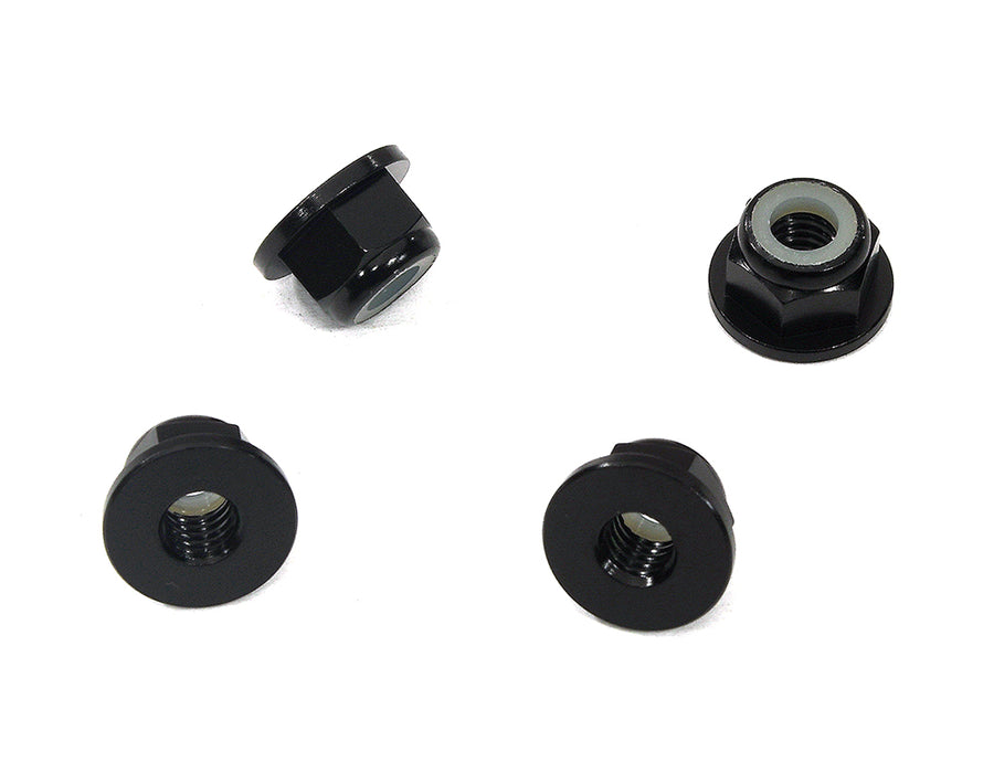 Color Alloy Metal M4 Size Hex Lock Nut Flanged 4pcs