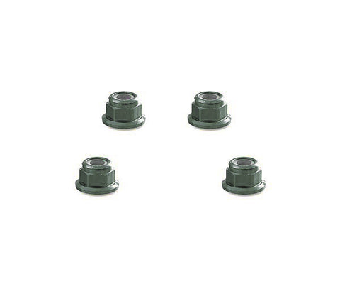 Color Alloy Metal M4 Size Hex Lock Nut Flanged 4pcs