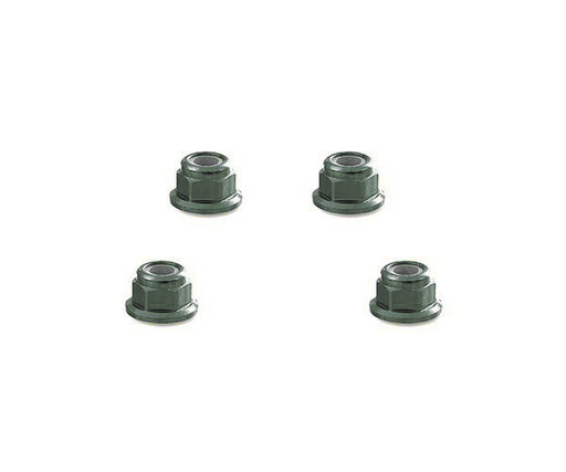Color Alloy Metal M4 Size Hex Lock Nut Flanged 4pcs