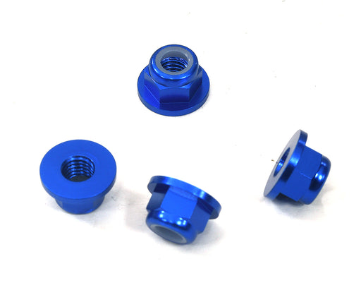 Color Alloy Metal M5 Size Hex Lock Nut Flanged 4pcs