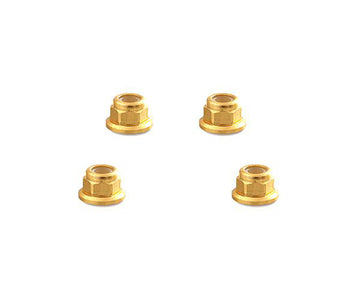 Color Alloy Metal M5 Size Hex Lock Nut Flanged 4pcs