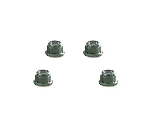 Color Alloy Metal M5 Size Hex Lock Nut Flanged 4pcs