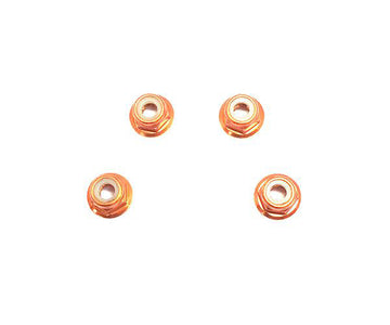Color Alloy Metal M5 Size Hex Lock Nut Flanged 4pcs