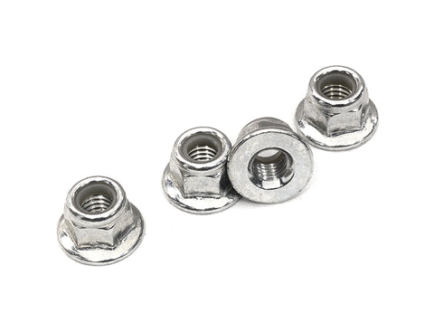 Color Alloy Metal M5 Size Hex Lock Nut Flanged 4pcs