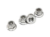 Color Alloy Metal M5 Size Hex Lock Nut Flanged 4pcs