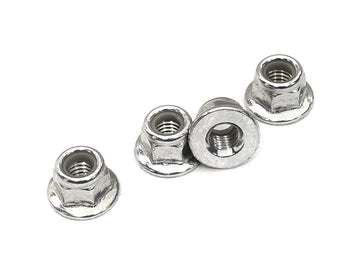 Color Alloy Metal M5 Size Hex Lock Nut Flanged 4pcs